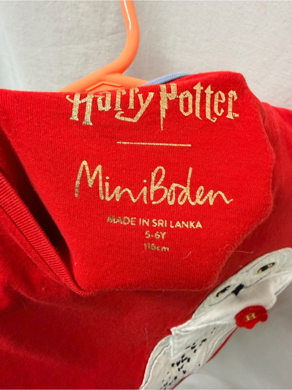 Harry Potter for Mini Boden kids’ Hedwig appliqué shirt - Picture 6 of 6